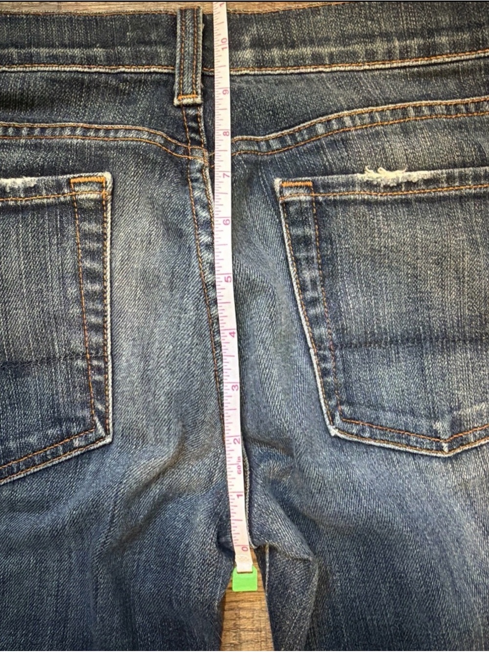 Arden B. Wide Leg Flare Jeans Dark Blue Denim Low Rise Womens Size 4 - Picture 15 of 16